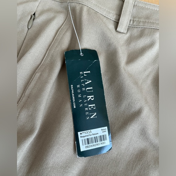 Ralph Lauren Woman Stretch Twill Khaki Pants 20W *NEW - Picture 5 of 10